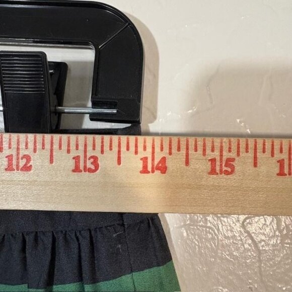 STAUD Skirt Womens 6 Multicolor Rainbow Stripe Tiered Cotton Midi A-Line Boho - Picture 6 of 7